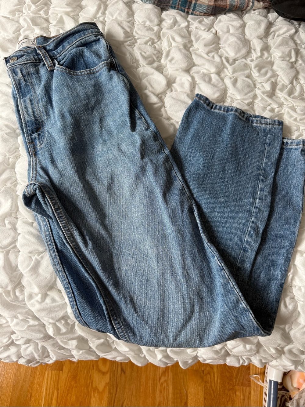 Abercrombie & Fitch Light Blue Straight-Leg Women's Jeans